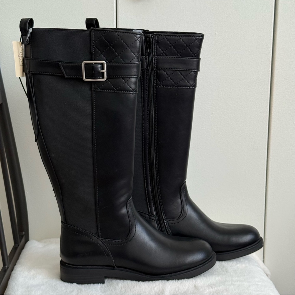 St. John's Bay Quilted Black Over the Knee Boots